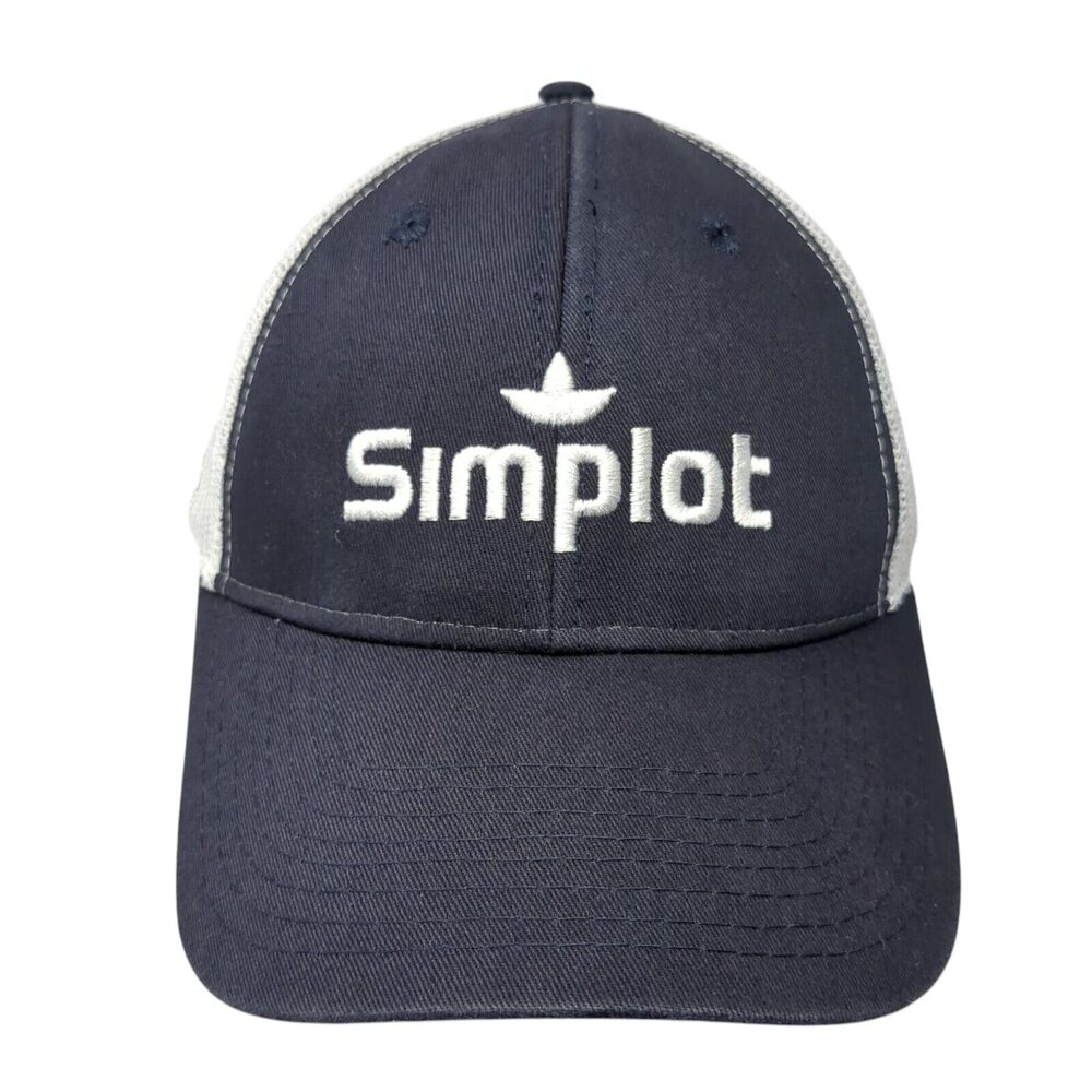 Simplot Snapback Mesh Back Trucker Hat Blue One S… - image 1